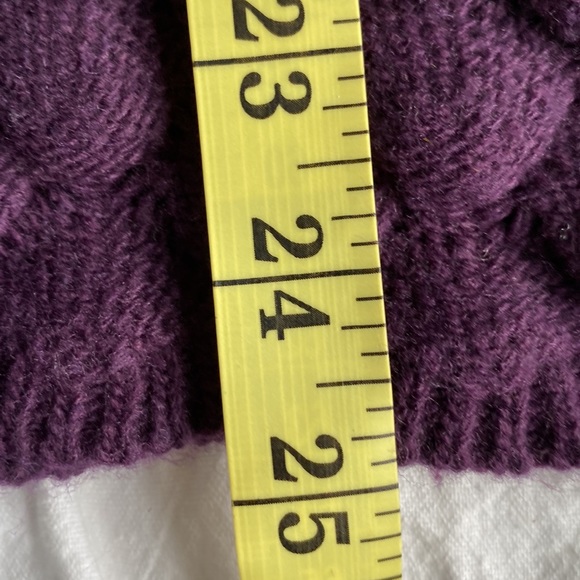 Alfred Sung scalloped knit plum coloured long sleeved sweater. Medium.💜 - Picture 8 of 10